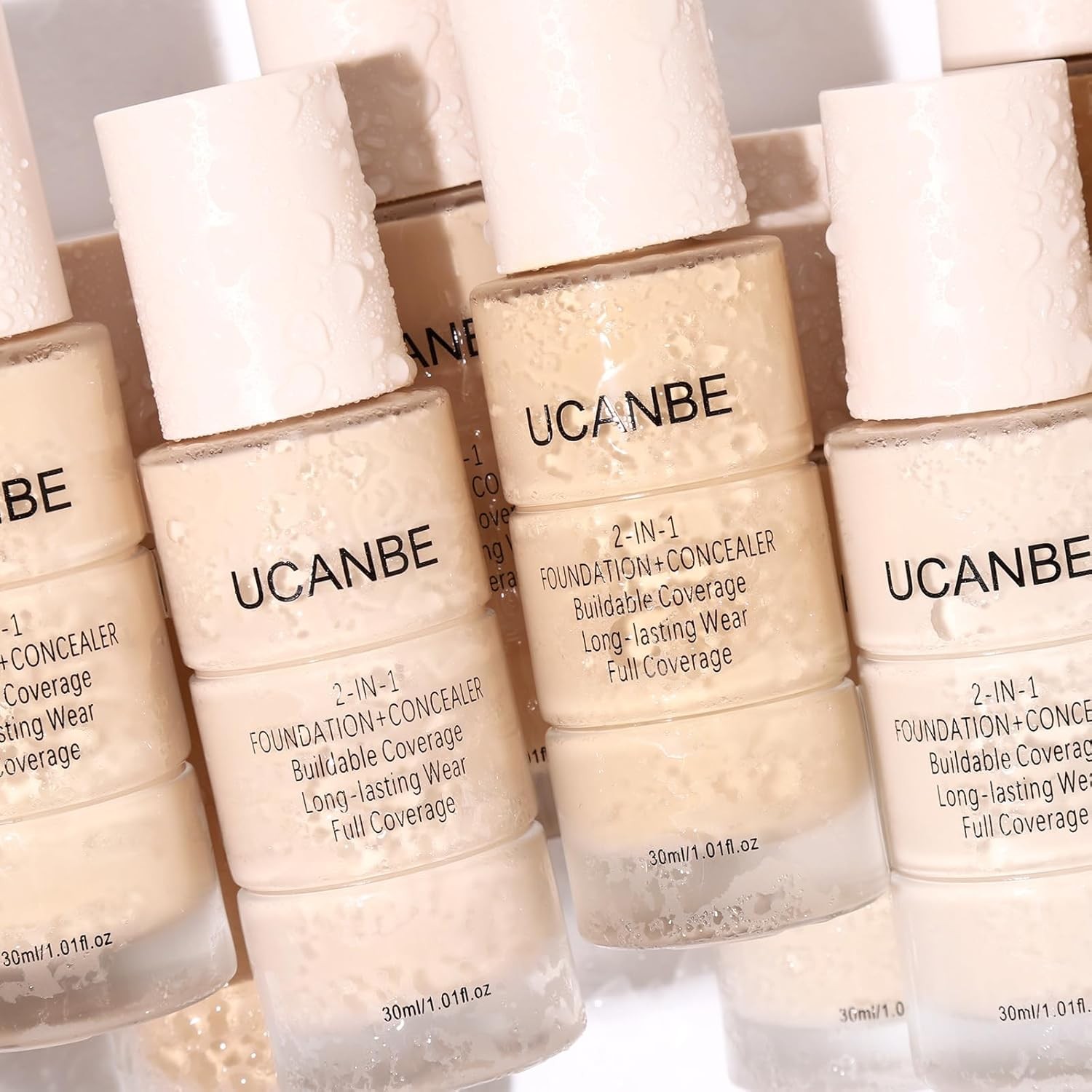 UCANBE 2-in-1 Liquid Foundation & Concealer, Full Coverage Foundation Makeup Set