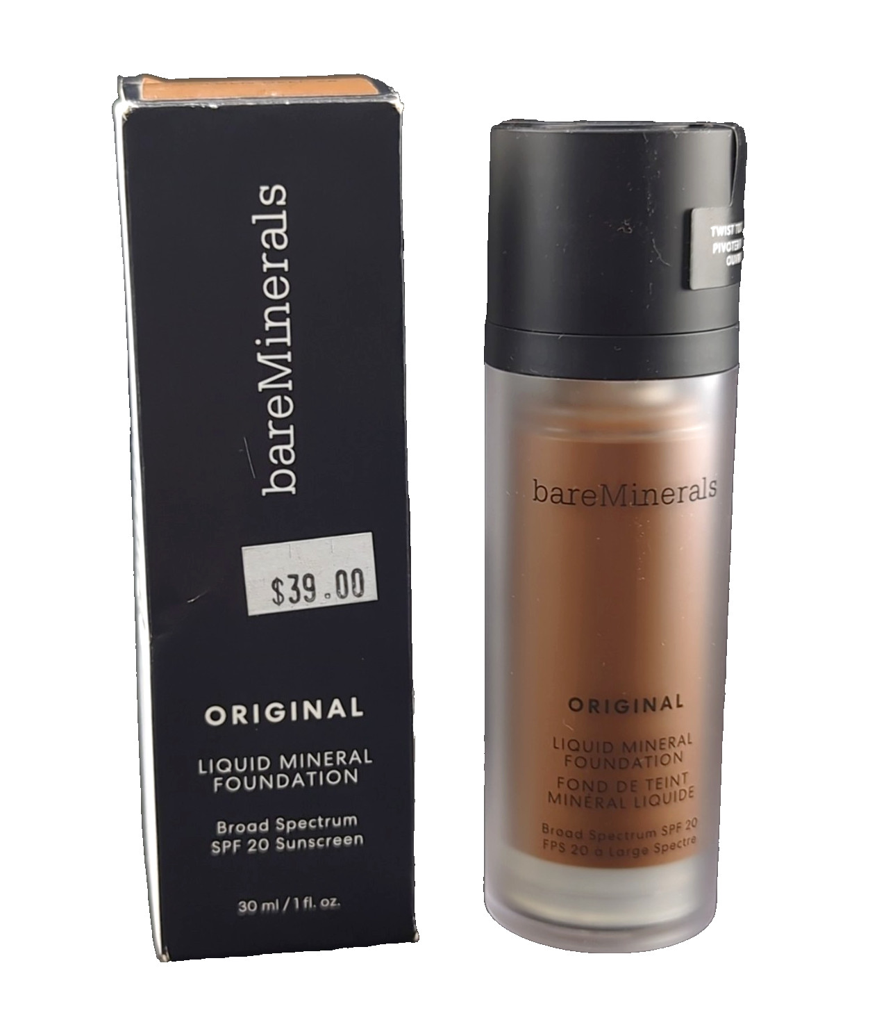 Bare Minerals Original Liquid Mineral Foundation Full Size “Golden Deep #28” NIB
