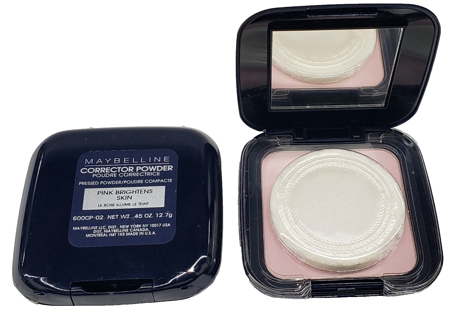 LOT OF 2 Maybelline CORRECTOR POWDER Pressed Face Powder-PINK Brightens SKIN