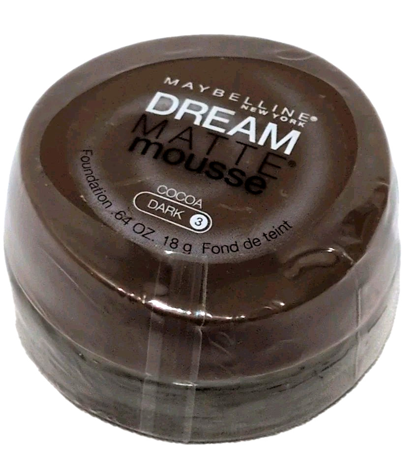 Maybelline Dream Matte Mousse Cocoa Dark 3 Foundation New Sealed .64oz