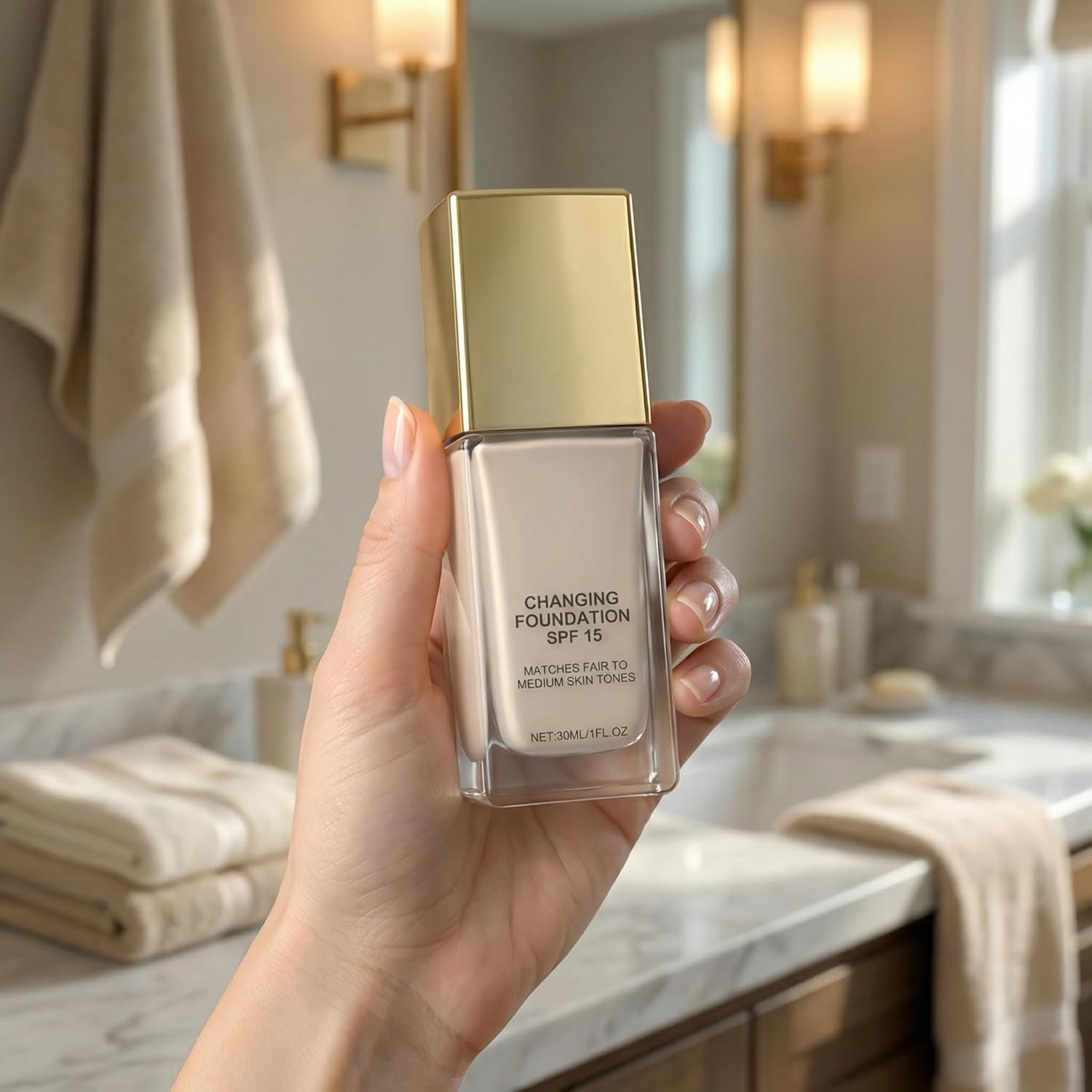 Color Changing Foundation for Mature Skin, 2026 New 2-In-1 Hydrating Lightweight