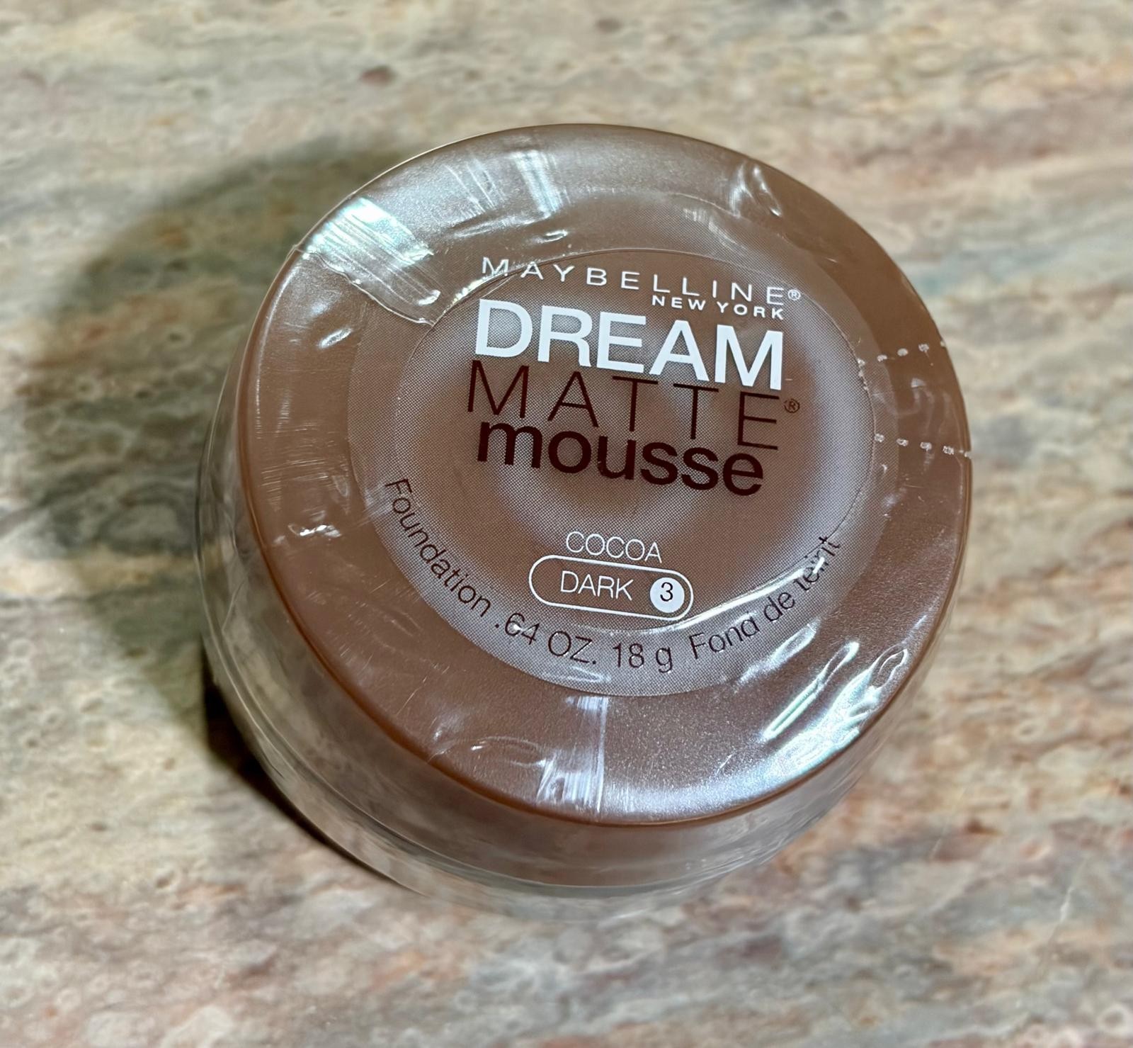 Maybelline Dark Cocoa 3 Dream Matte Mouse Foundation. .64 oz $30 Sealed