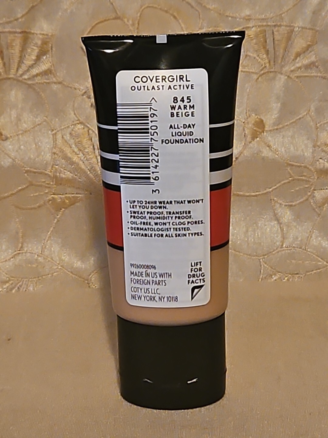 CoverGirl-Outlast-Active 24hr Foundation #845 WARM BEIGE-1 OZ.-NEW! READ!