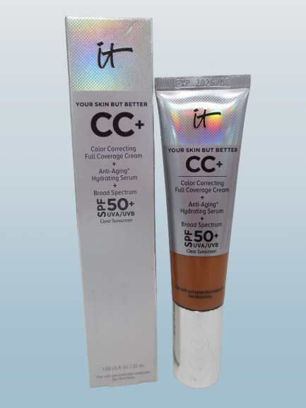 IT COSMETICS CC+ COLOR CORRECTING SPF 50 RICH COOL 1.08 OZ BOXED EXP: 08/2026