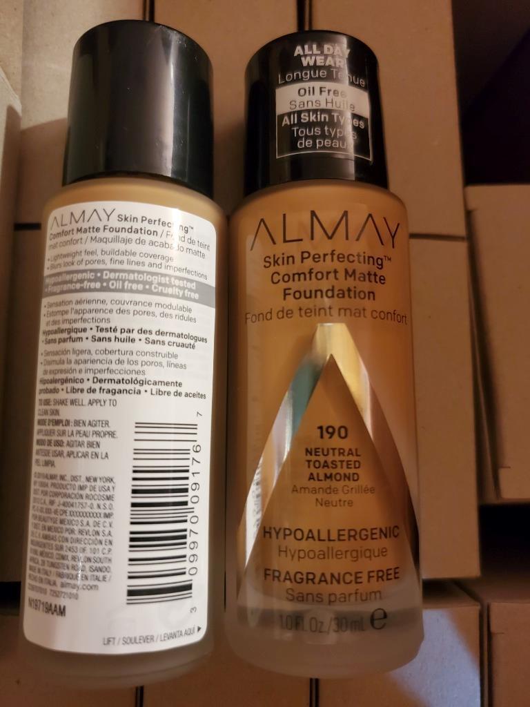 78 Pcs LOT ALMAY (190 NEUTRAL TOASTED ALMOND)SKIN PERFECTING FOUNDATION 1oz 30ml