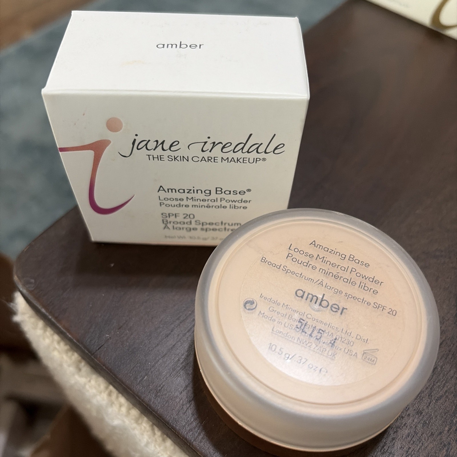 Jane Iredale Amazing Base Loose Mineral Powder SPF 20 Amber Foundation NIB