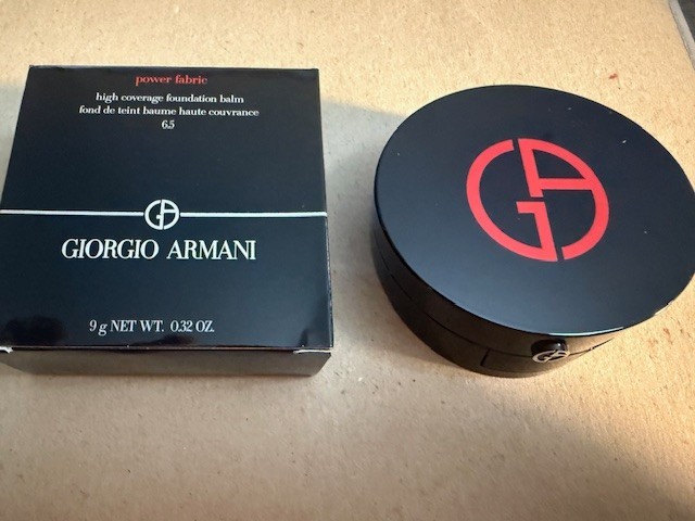 Giorgio Armani Power Fabric High Coverage Foundation Balm Shade 6.5 NIB Free Sh