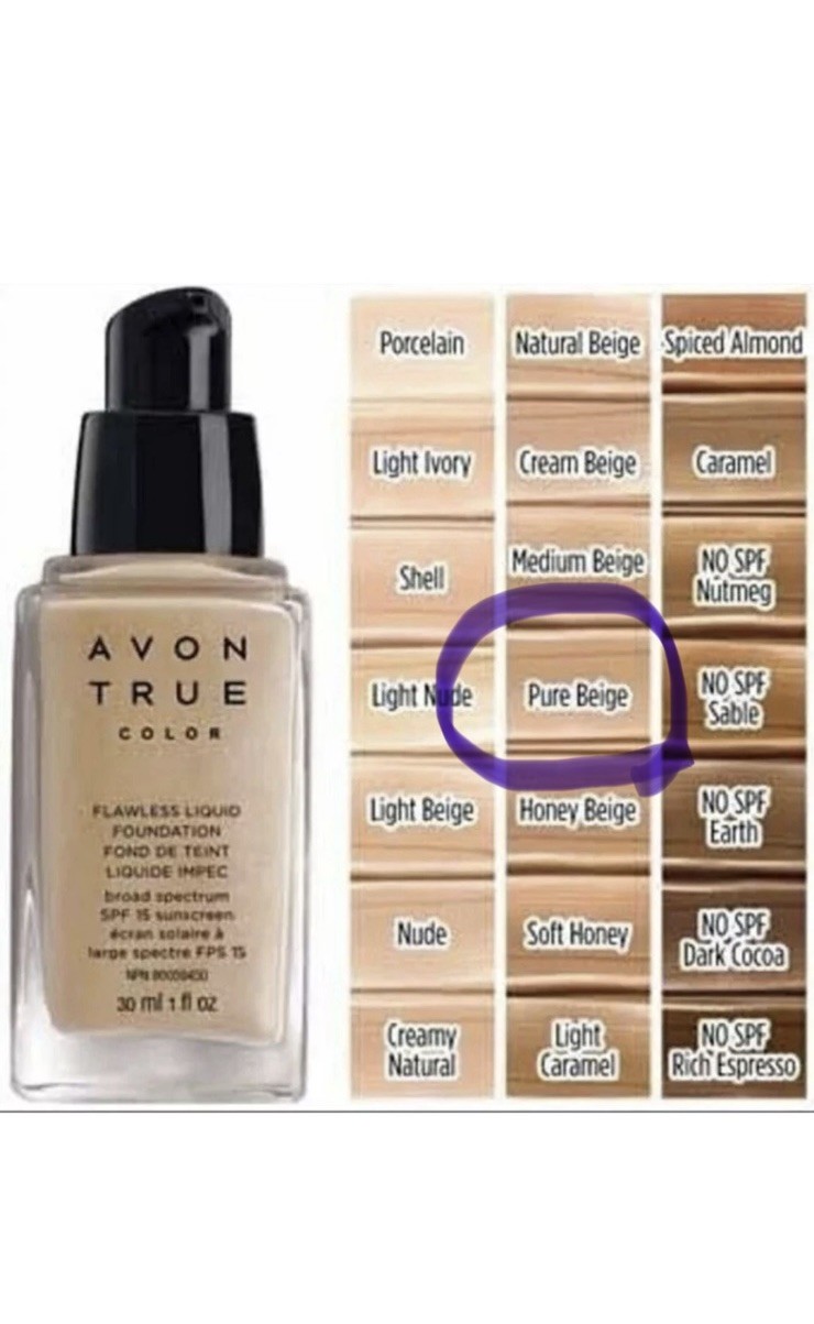 Avon~True Color Flawless liquid foundation~ 1 oz PURE BEIGE FREE SHIPPING