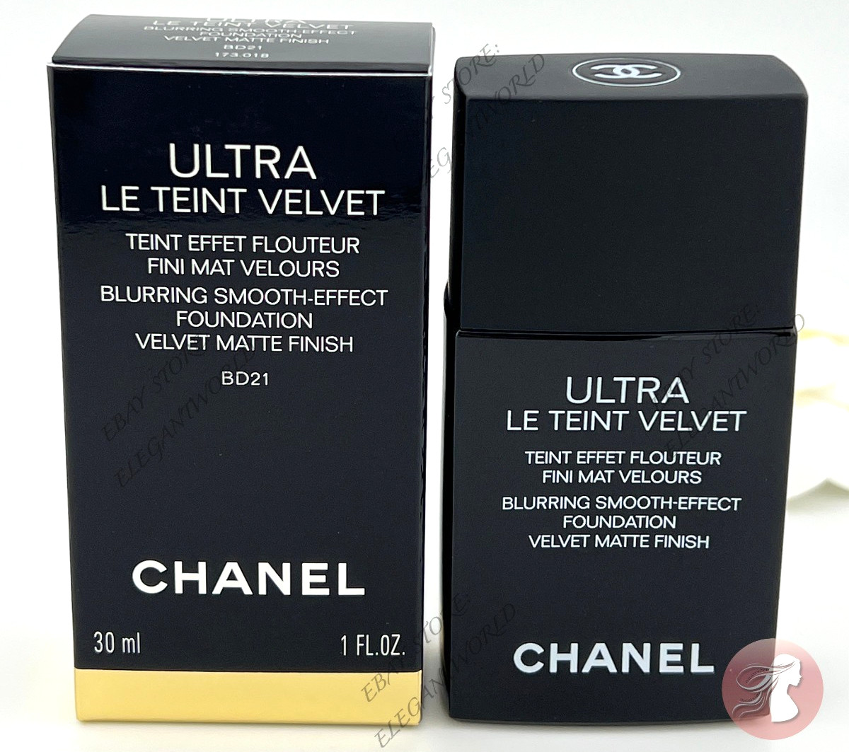 Chanel ULTRA LE TEINT VELVET Blurring Smooth Effect Matte Finish Foundation BD21