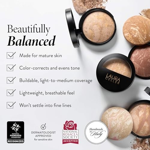 Baked Color Correcting Powder Foundation – Light – Buildable Coverage, Demi-Matt