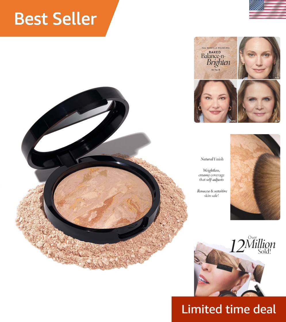 Brand New Baked Balance-n-Brighten Color Correcting Powder Foundation – Fair…