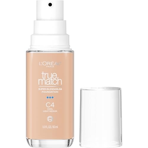 L’Oreal True Match Super-Blendable Foundation, C4, Light Medium, 1 Fl Oz