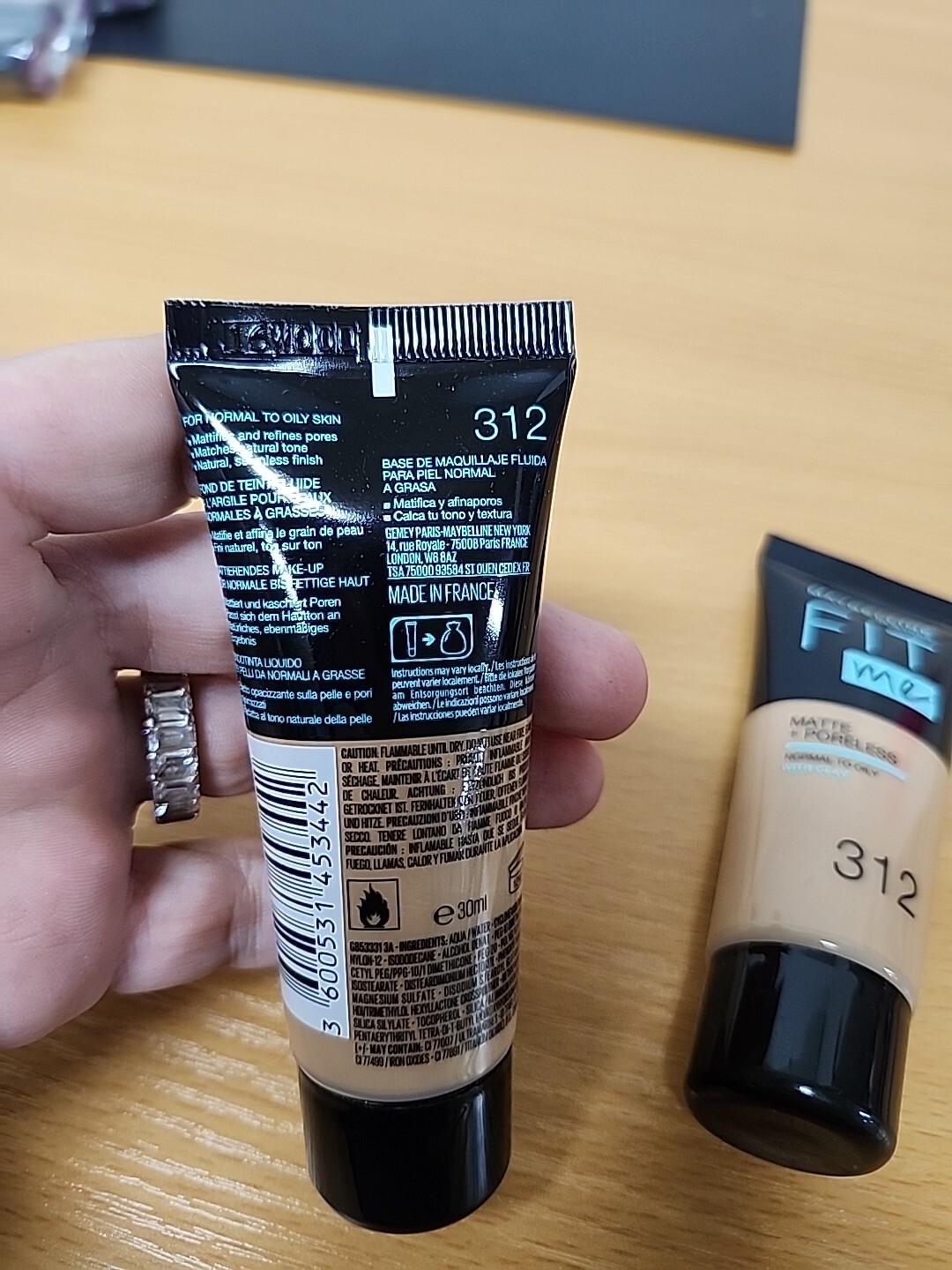 (2) MAYBELLINE Fit Me! Matte + Poreless Normal to Oily Skin Foundation 30ml #312