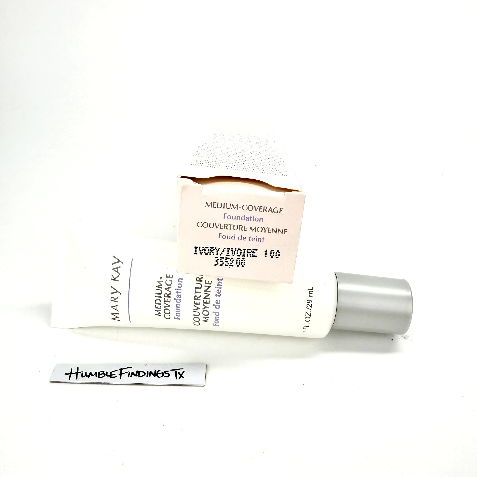 Mary Kay Medium Coverage Foundation 1oz – PICK YOUR COLOR – Grey Top White Tube
