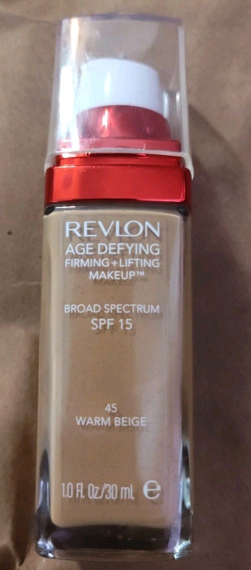 Revlon Age Defying Firming + Lifting Makeup Foundation 45 Warm Beige – New