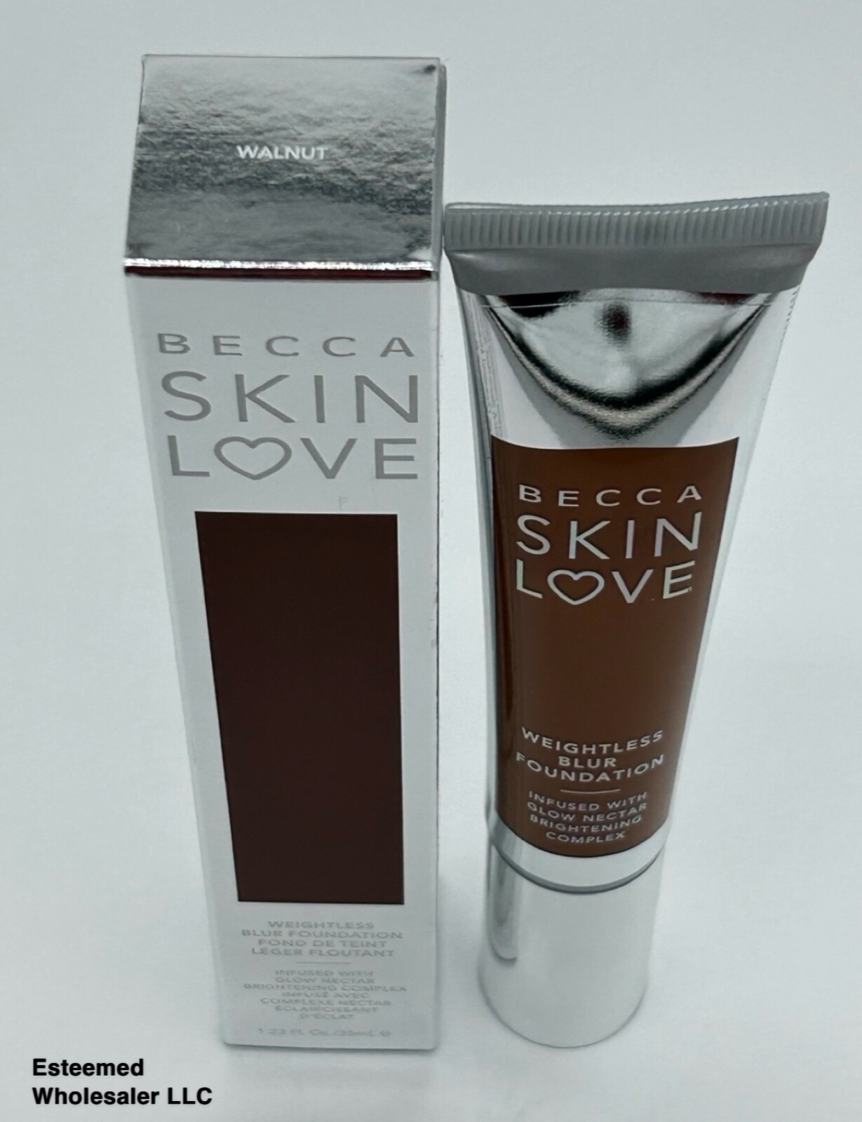 BECCA Skin Love Weightless Blur Foundation Walnut 1.23oz