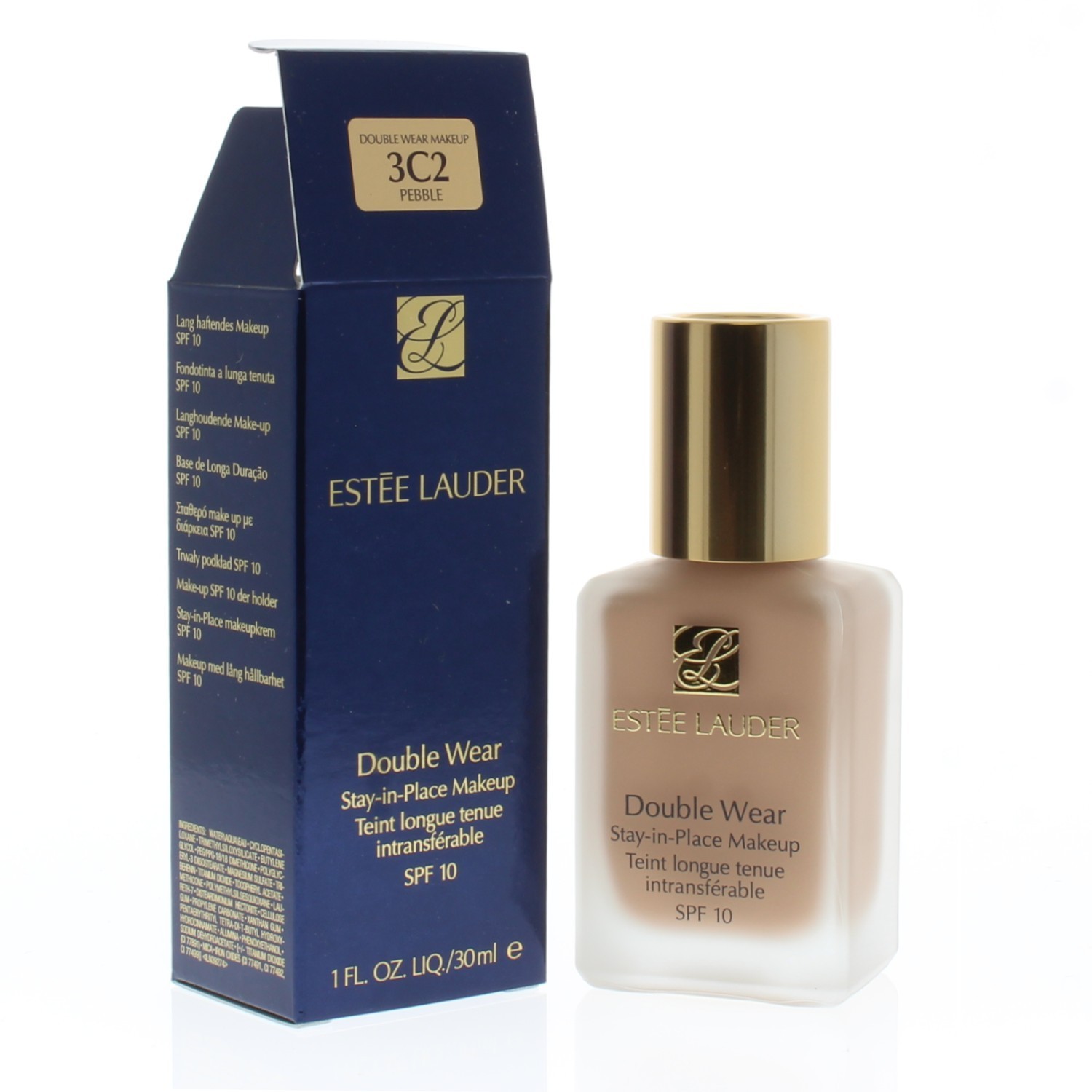 Estee Lauder Double Wear Stay-In-Place Makeup SPF 10 3C2 Pebble 1oz/30ml