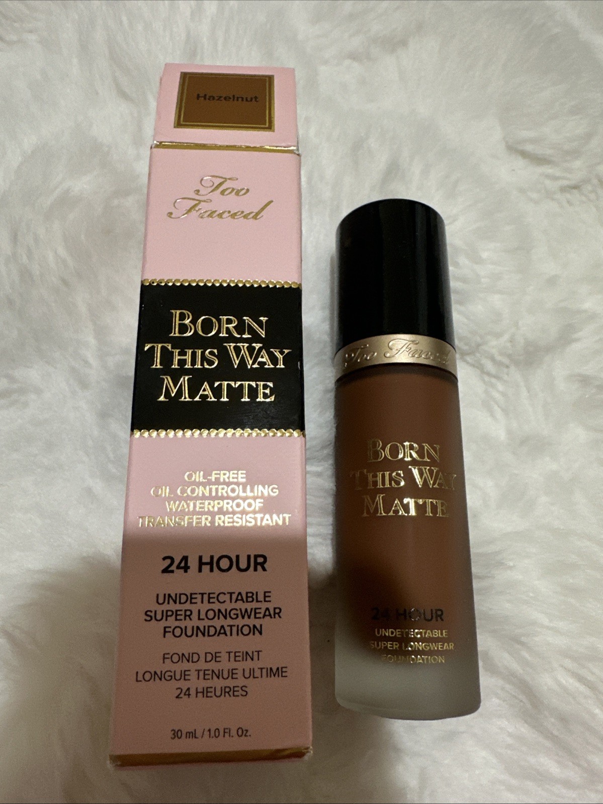 TOO FACED Born This Way Matte Foundation Hazelnut 1oz 24Hr Wear Oil-Free NIB