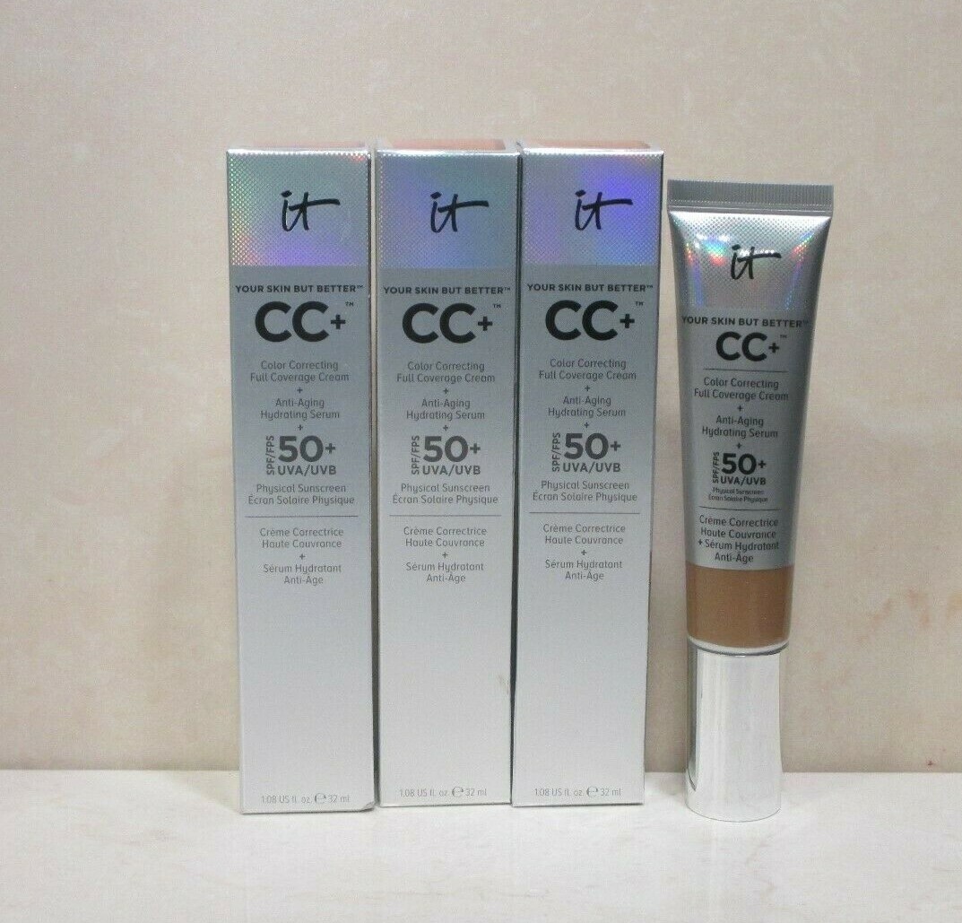 IT COSMETICS YOUR SKIN BUT BETTER CC+ CREAM SPF 50+ RICH 1.08 OZ BOXED LOT OF 3