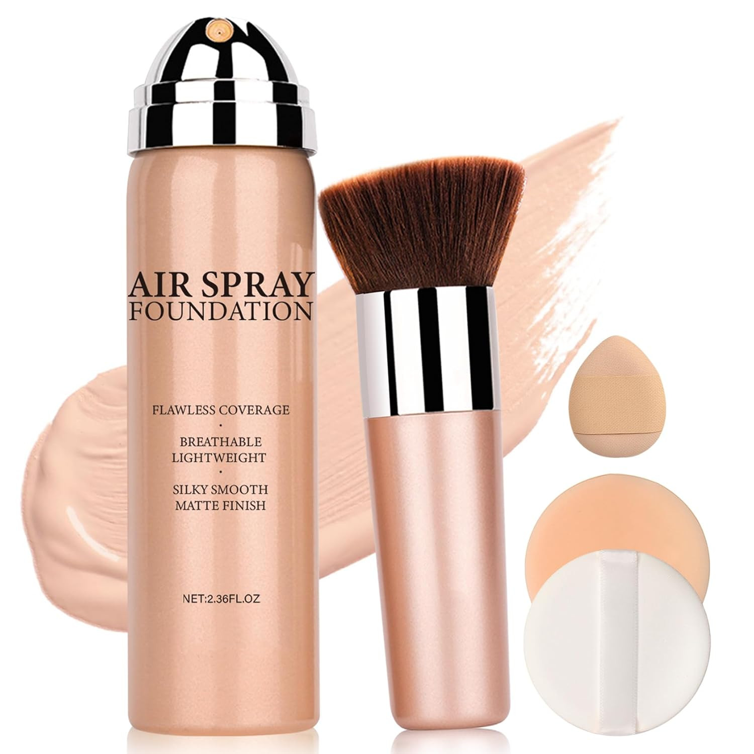 Airbrush Foundation Makeup Spray Full Coverage Foundation for Mature Skin,Long-L