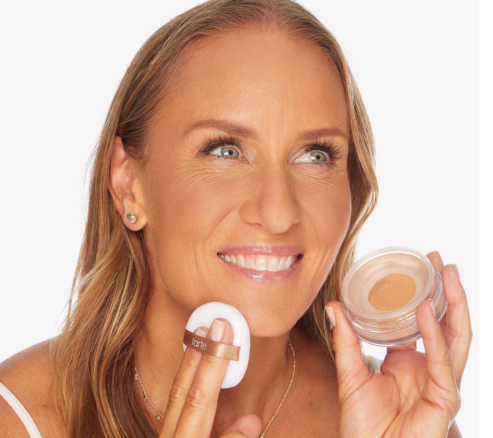 tarte Set – 1 Blur Brush + 2 Amazonion Clay Gem Powder Foundation 53N Deep Neutr