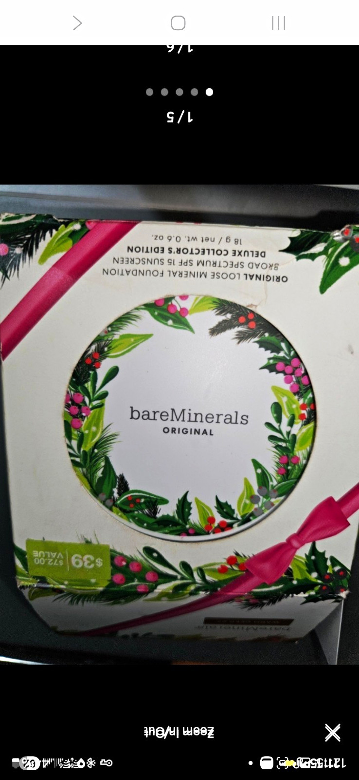 bareMinerals Original Loose Mineral Foundation Warm Deep 27 SPF 15 0.6 oz