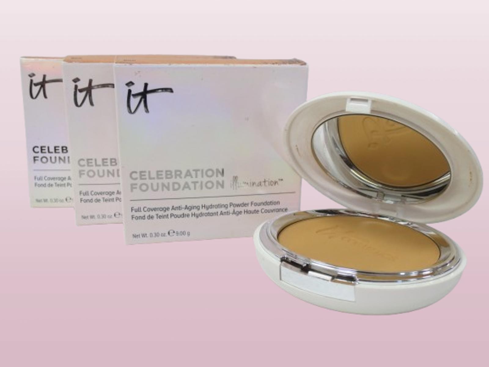IT COSMETICS CELEBRATION FOUNDATION ILLUMINATION POWDER RICH 0.30 OZ BOXED 3PCS