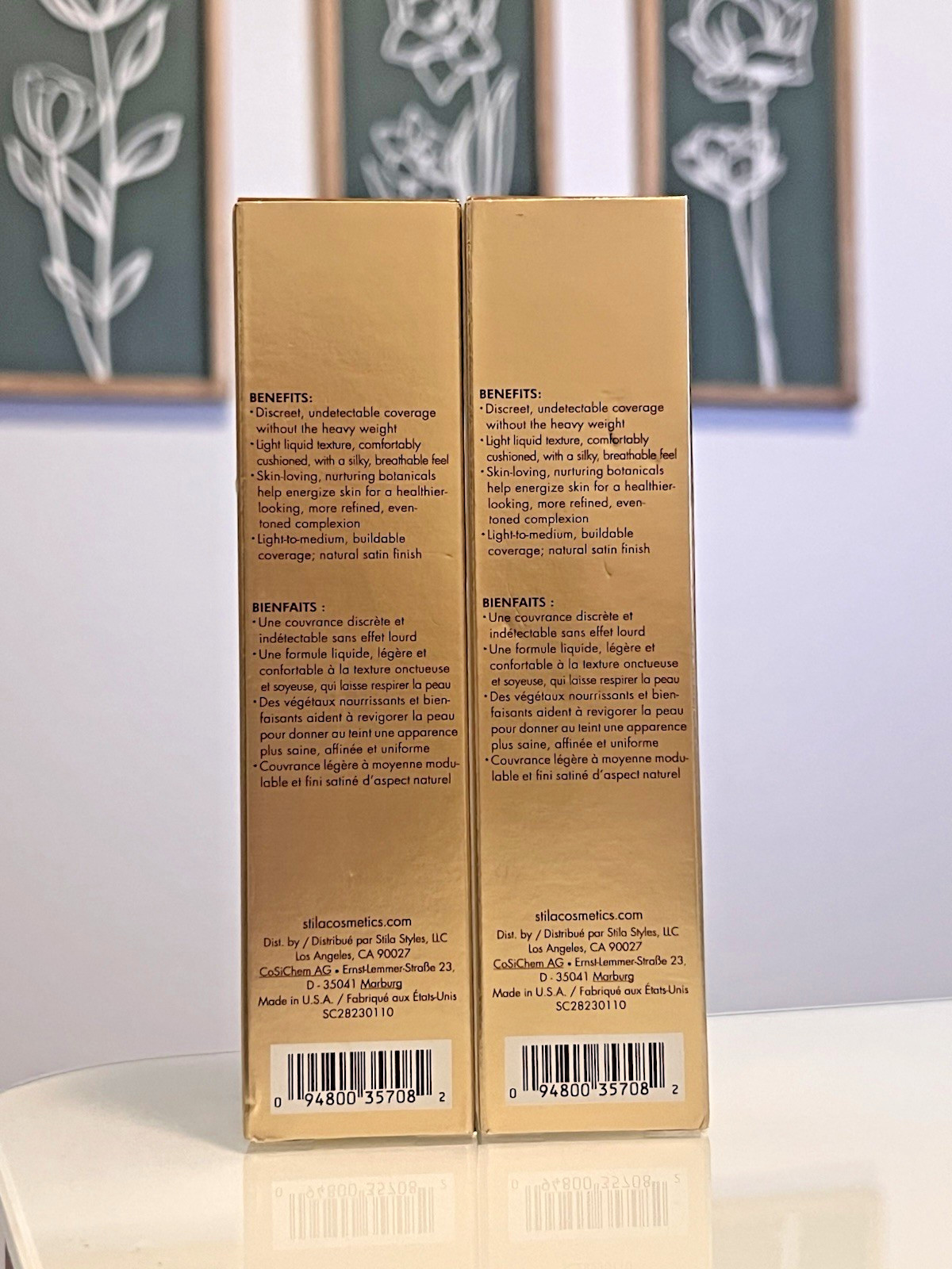 2x Stila Hide & Chic Fluid Foundation Tan/Deep 3, 1.0 fl oz / 30 mL