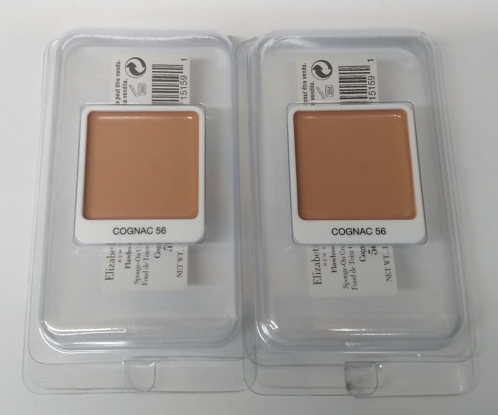 2 Elizabeth Arden Flawless Finish Sponge-on Cream Makeup Cognac 56 Testers