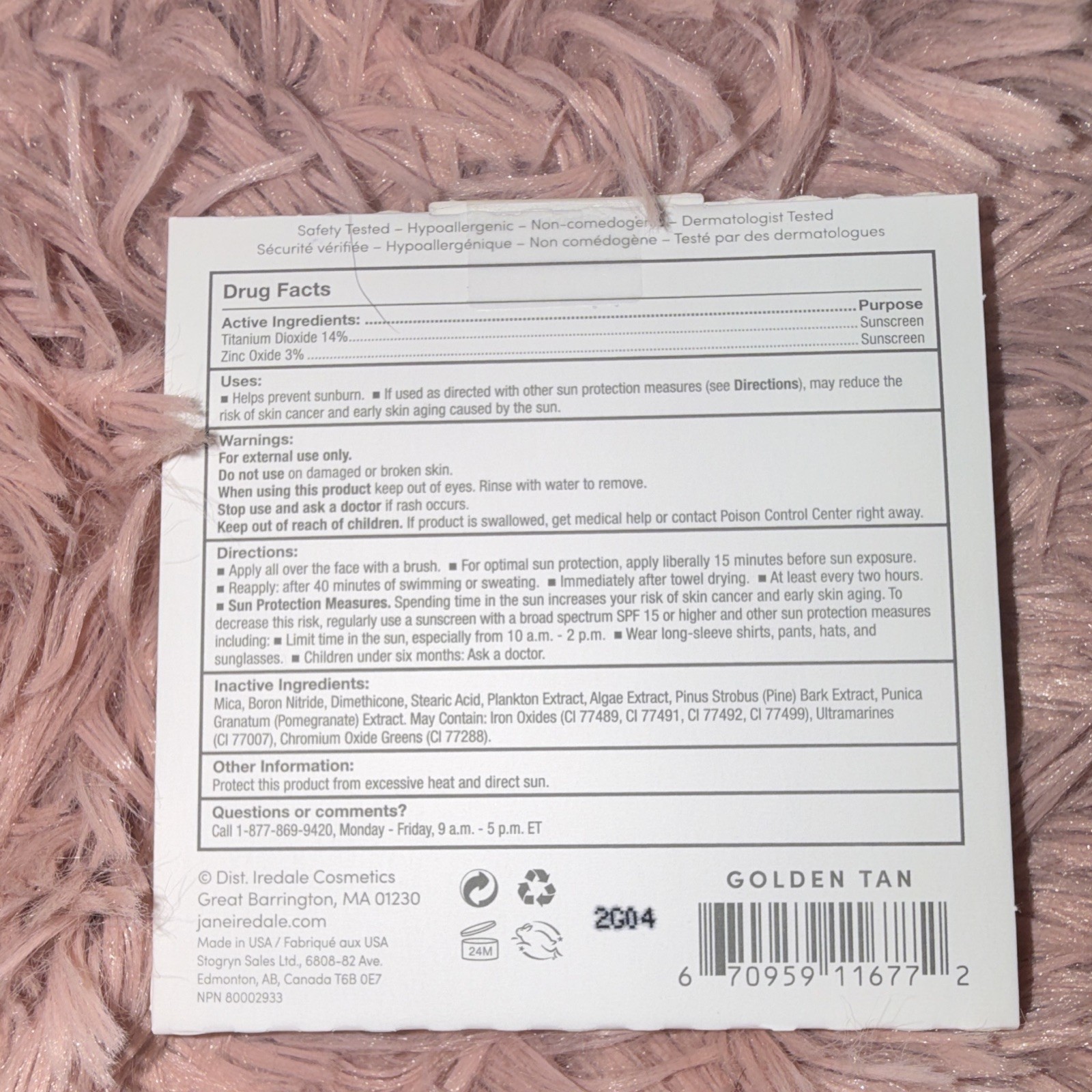Jane Iredale PurePressed Base Refill SPF 20 [GOLDEN TAN] New Sealed 0.35 oz