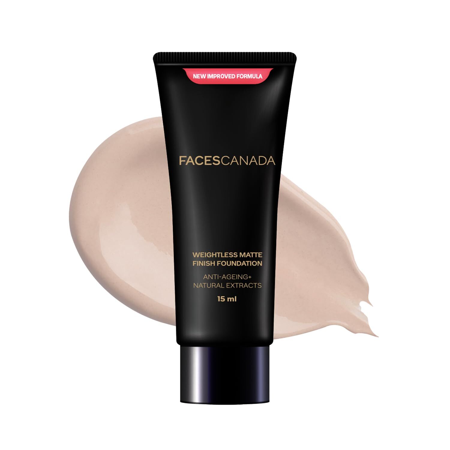 FACES CANADA Weightless Matte Finish Foundation – Natural, 15ml | Lightweight