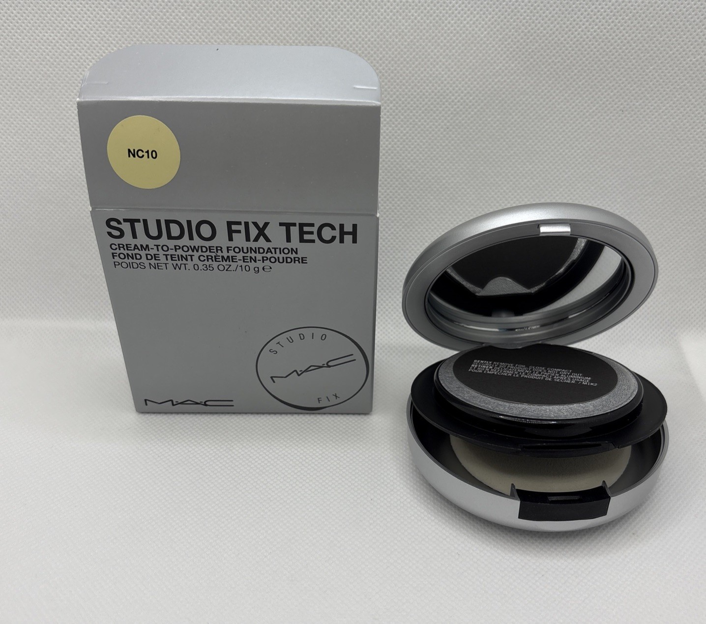 MAC Studio Fix Tech Cream to Powder Foundation NC10 ~ 0.35oz/10g Full Size NIB