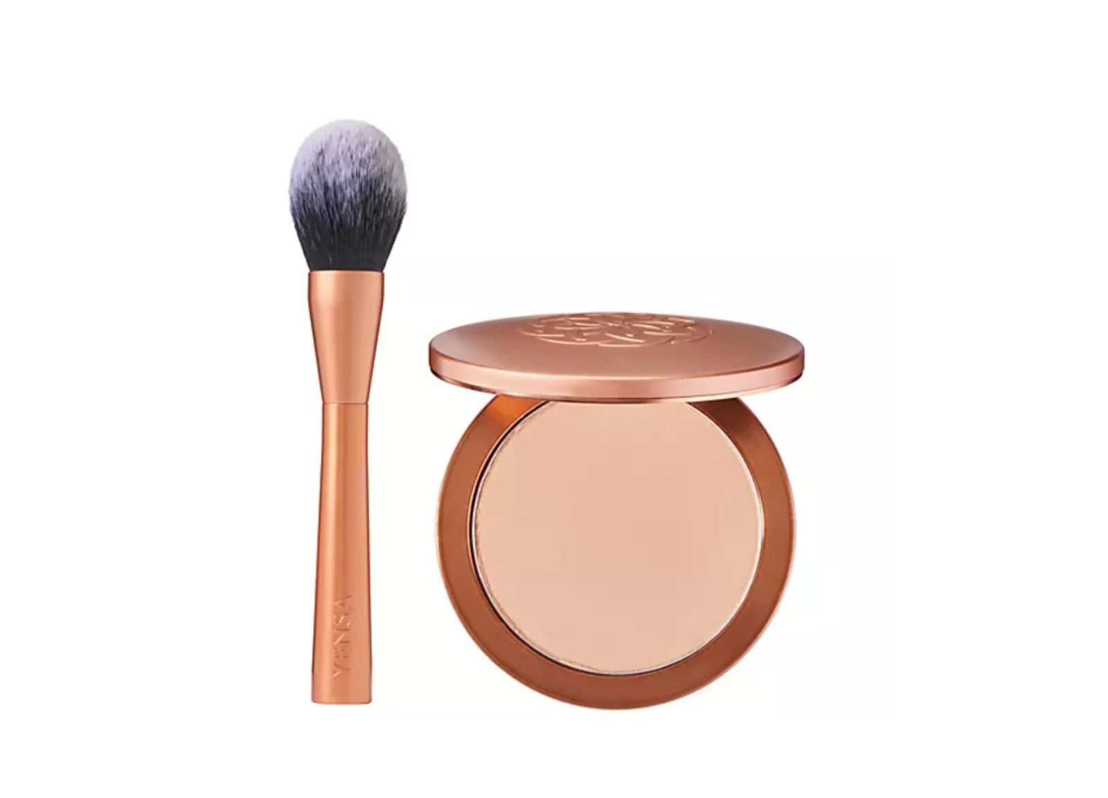 YENSA Beauty Serum Silk Powder Foundation with Brush _Light Medium