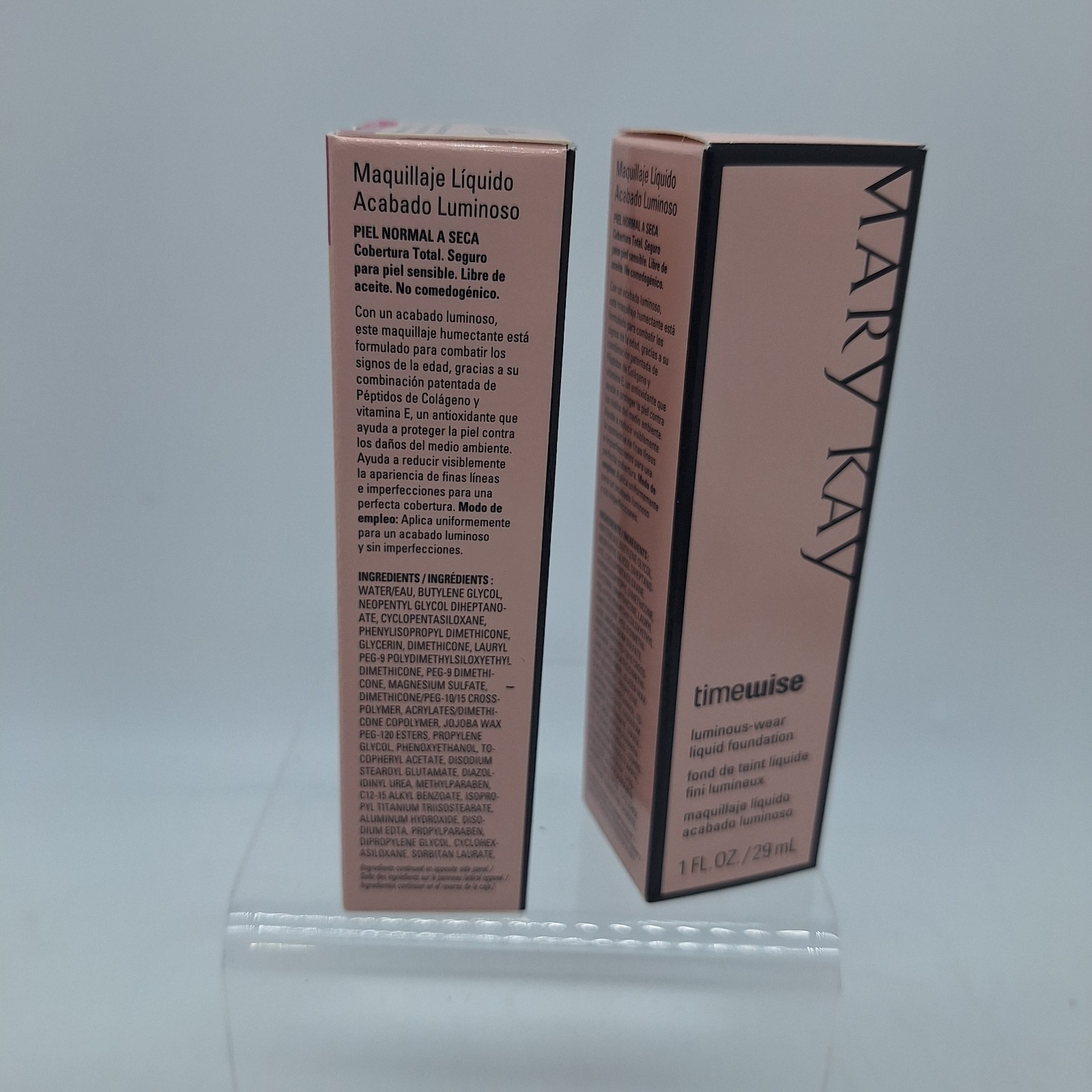 Lot of 2 MARY KAY Timewise Luminous Wear Liquid Foundation 1oz Ivory 5 038701