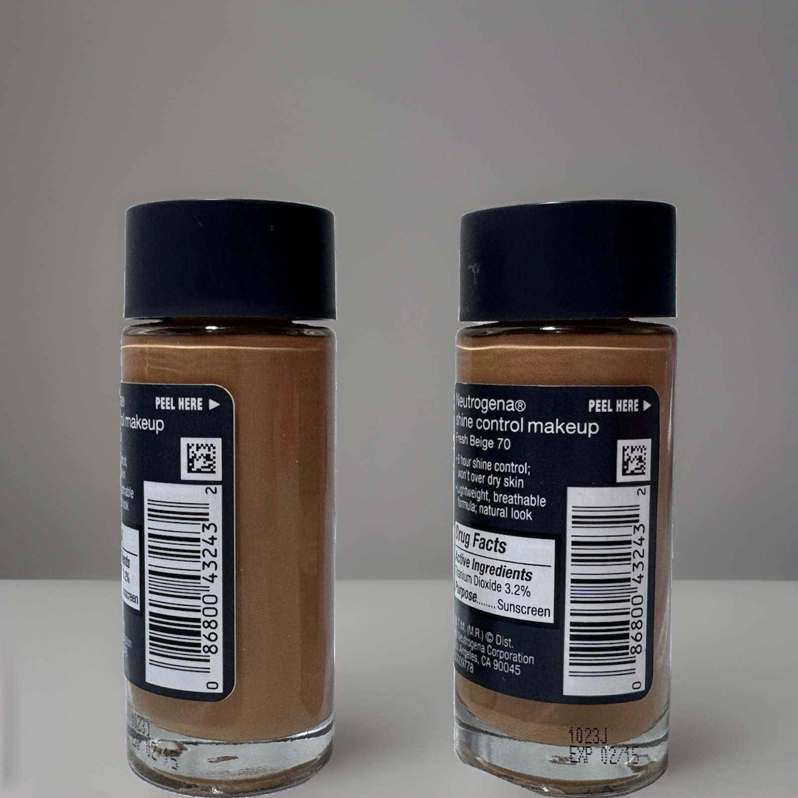 Neutrogena Shine Control Liquid Makeup SPF 20 Fresh Beige #70 1 Oz Lot Of 2