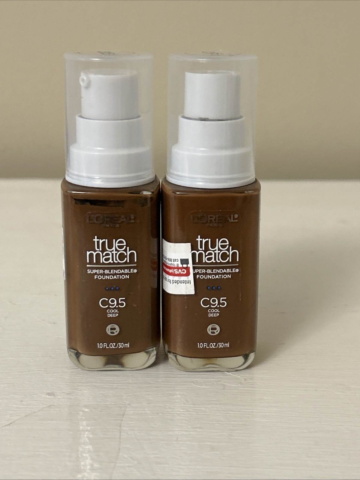 2 Pack Loreal Paris Super Blendable Foundation True Match C9.5 Cool Deep