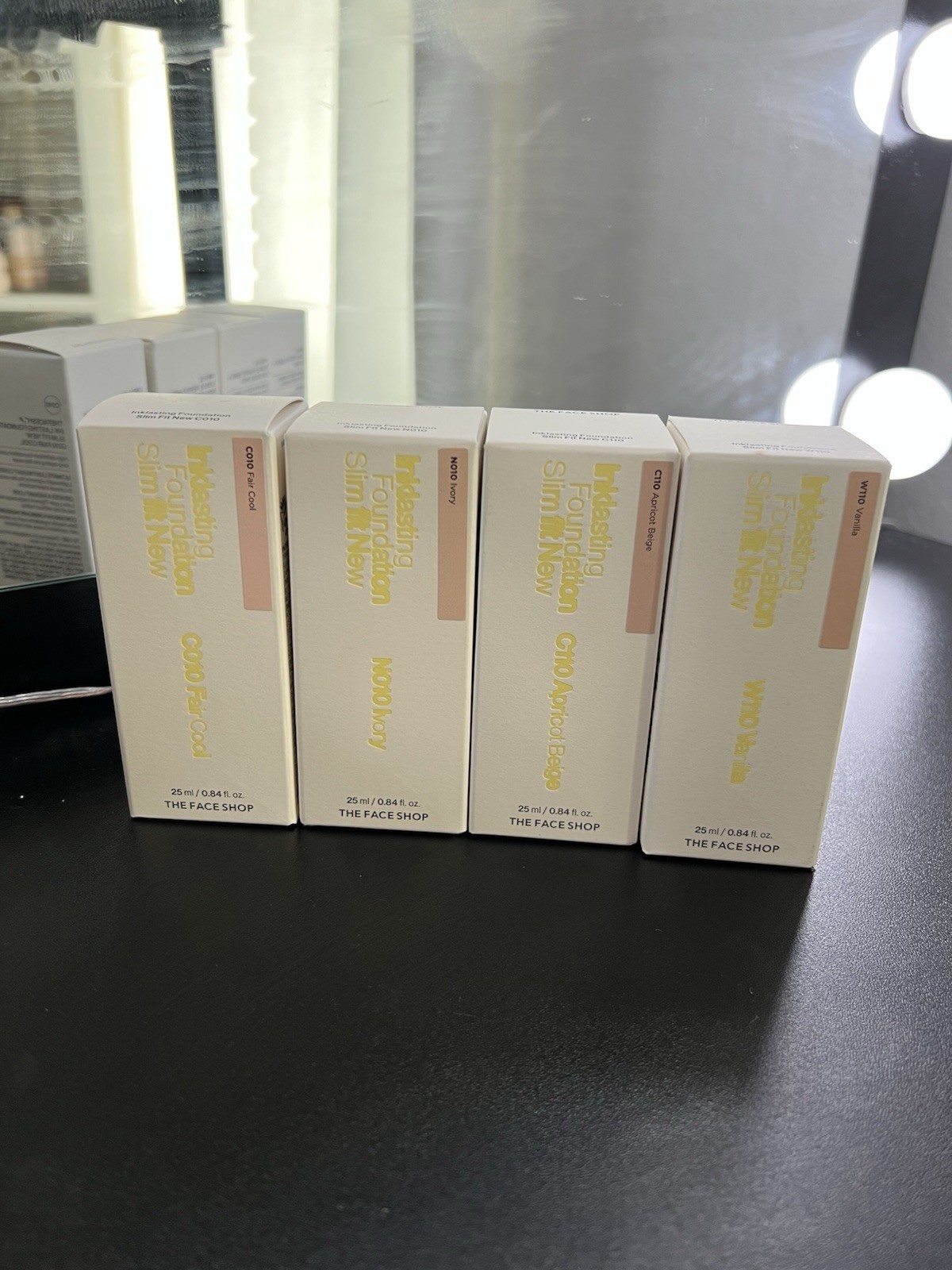 NEW BUNDLE THE FACE SHOP Ink Lasting Foundation SlimFit C010 N010 C110 W110 25ml