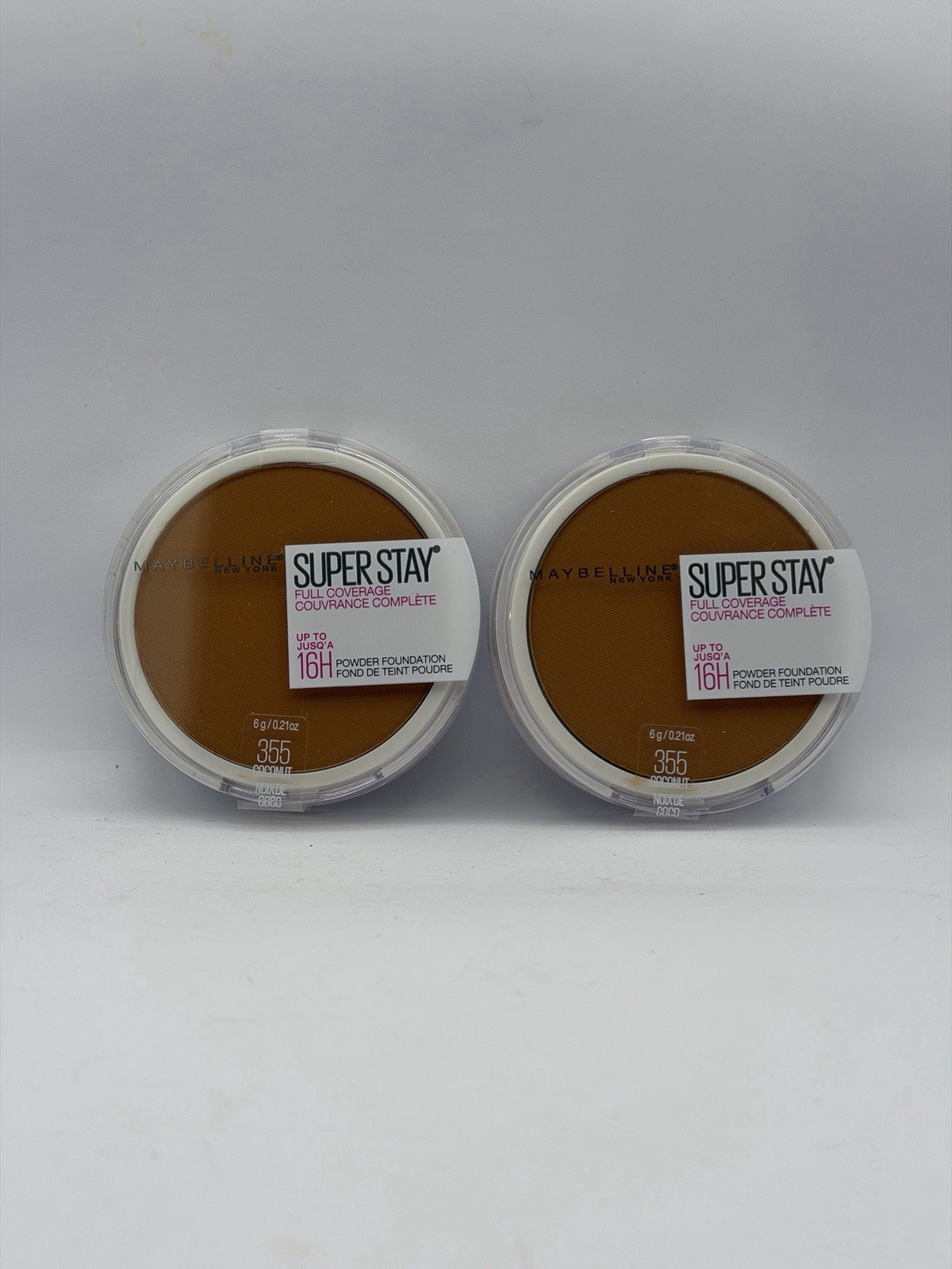 2 Pack Maybelline Super Stay #355 Coconut Full Coverage Powder Foundation New!