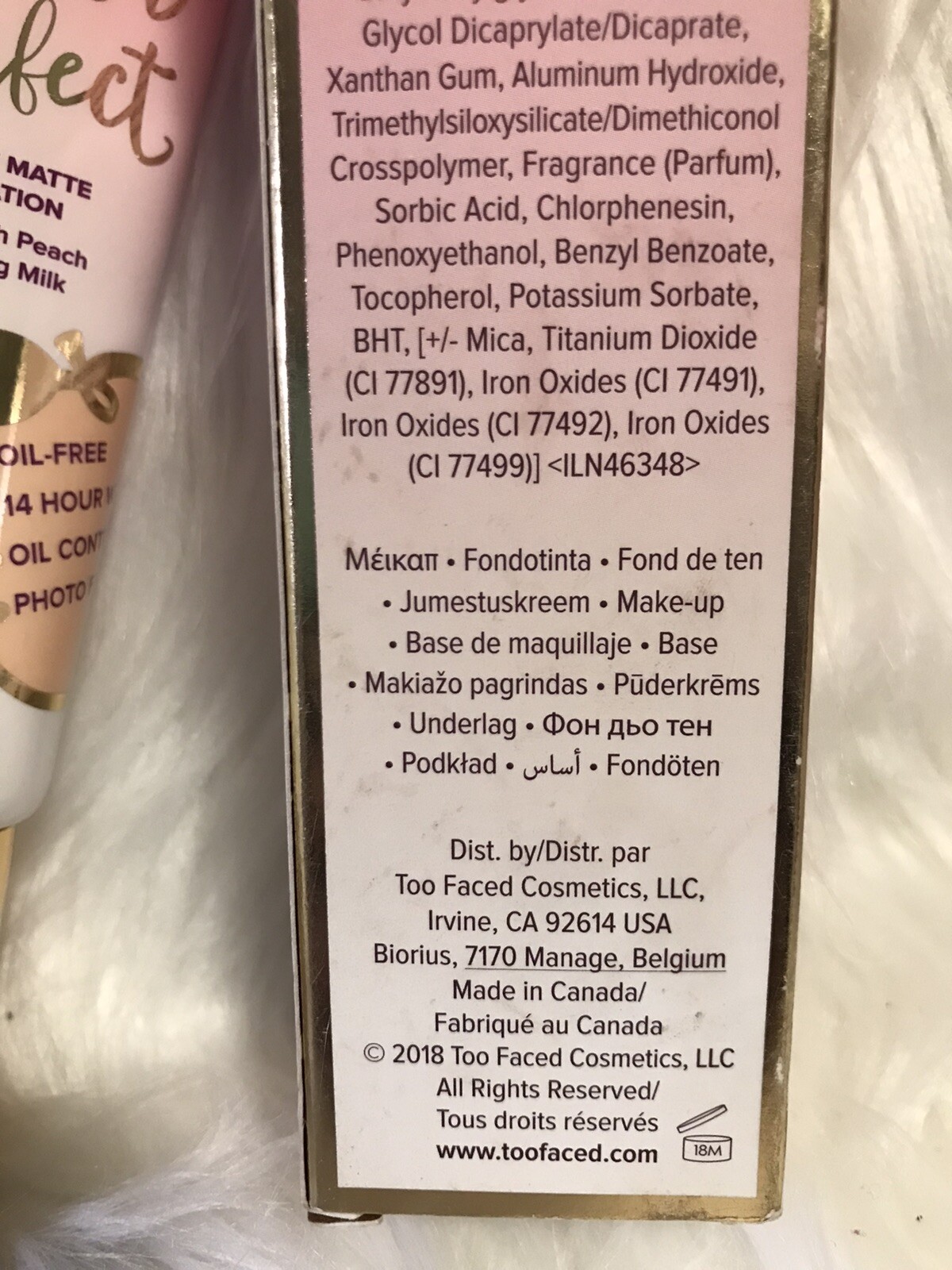 Too Faced Peach Perfect Spiced Rum Comfort Matte Foundation 48mL / 1.6 Oz. NIB