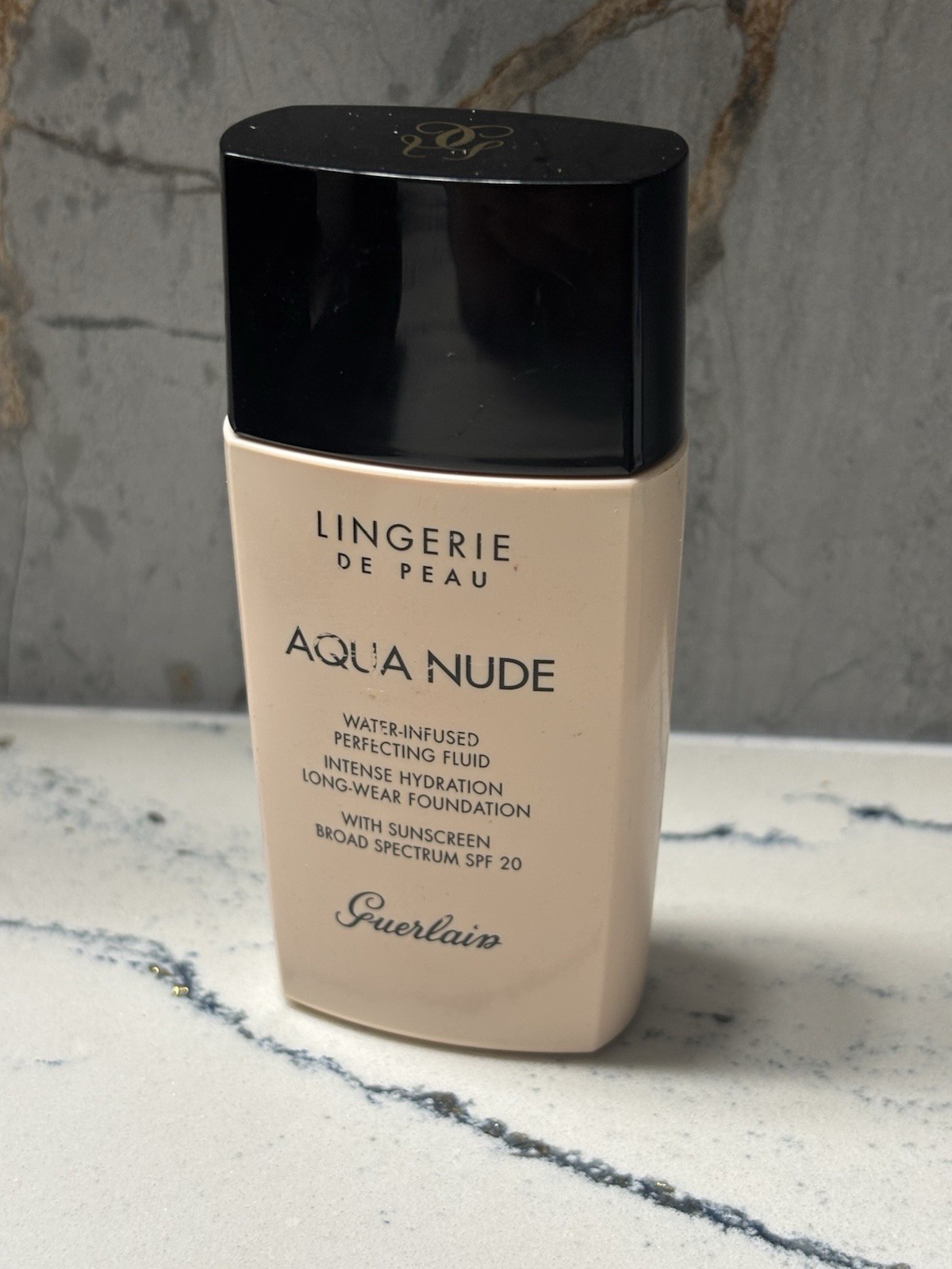 GUERLAIN LINGERIE DE PEAU AQUA NUDE FOUNDATION # 05W DEEP WARM 1.0oz NWOB