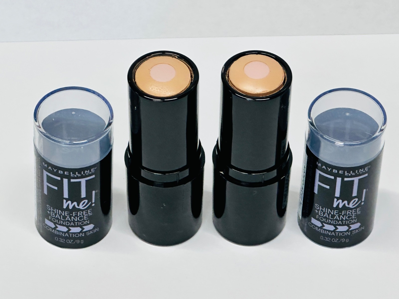 2~Maybelline FIT ME Shine Free+Balance Foundation 115 IVORY Retired READ