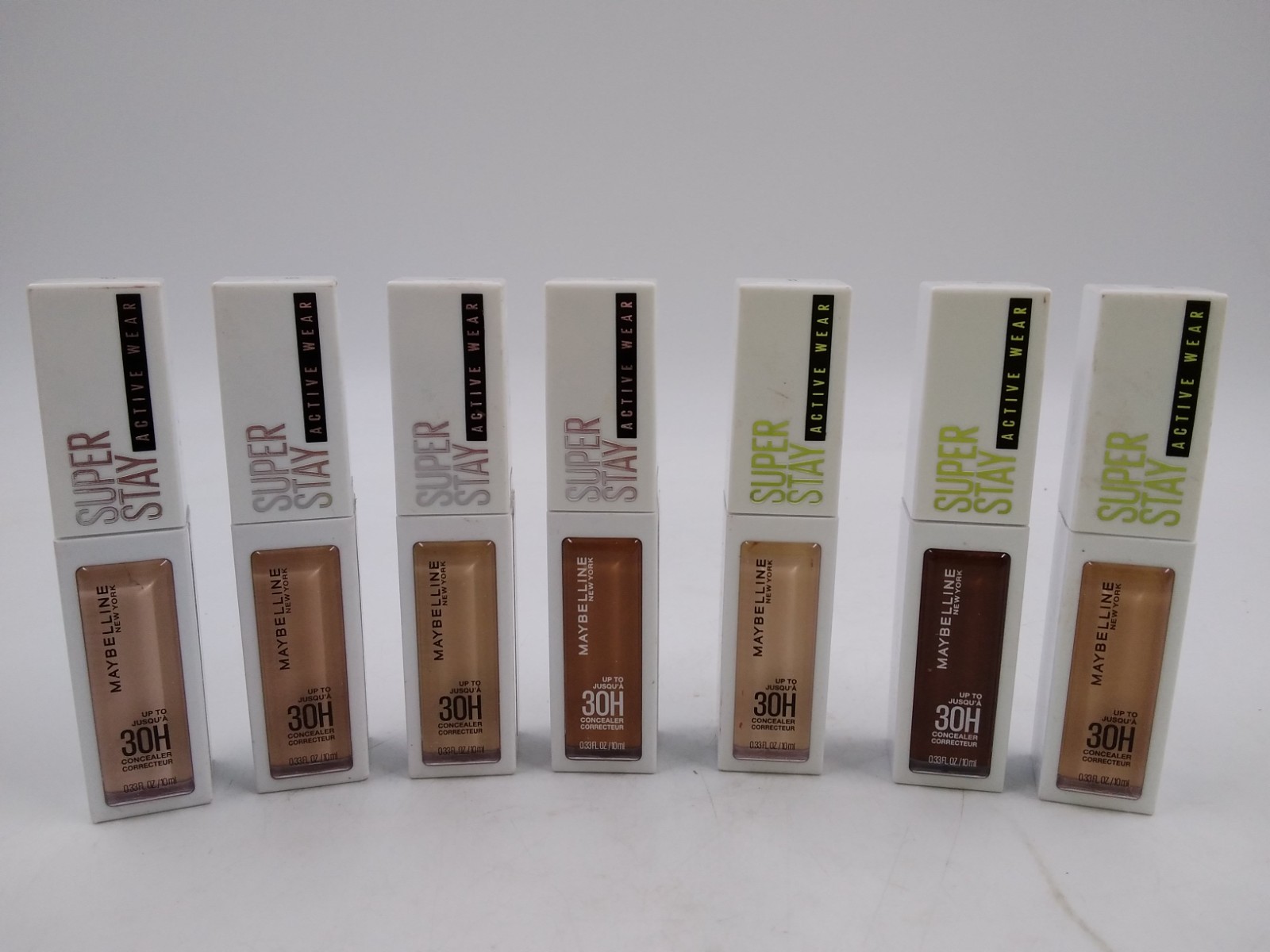 Lot of 7 Maybelline Super Stay Active Wear 30 Hour .33floz Various Shades New