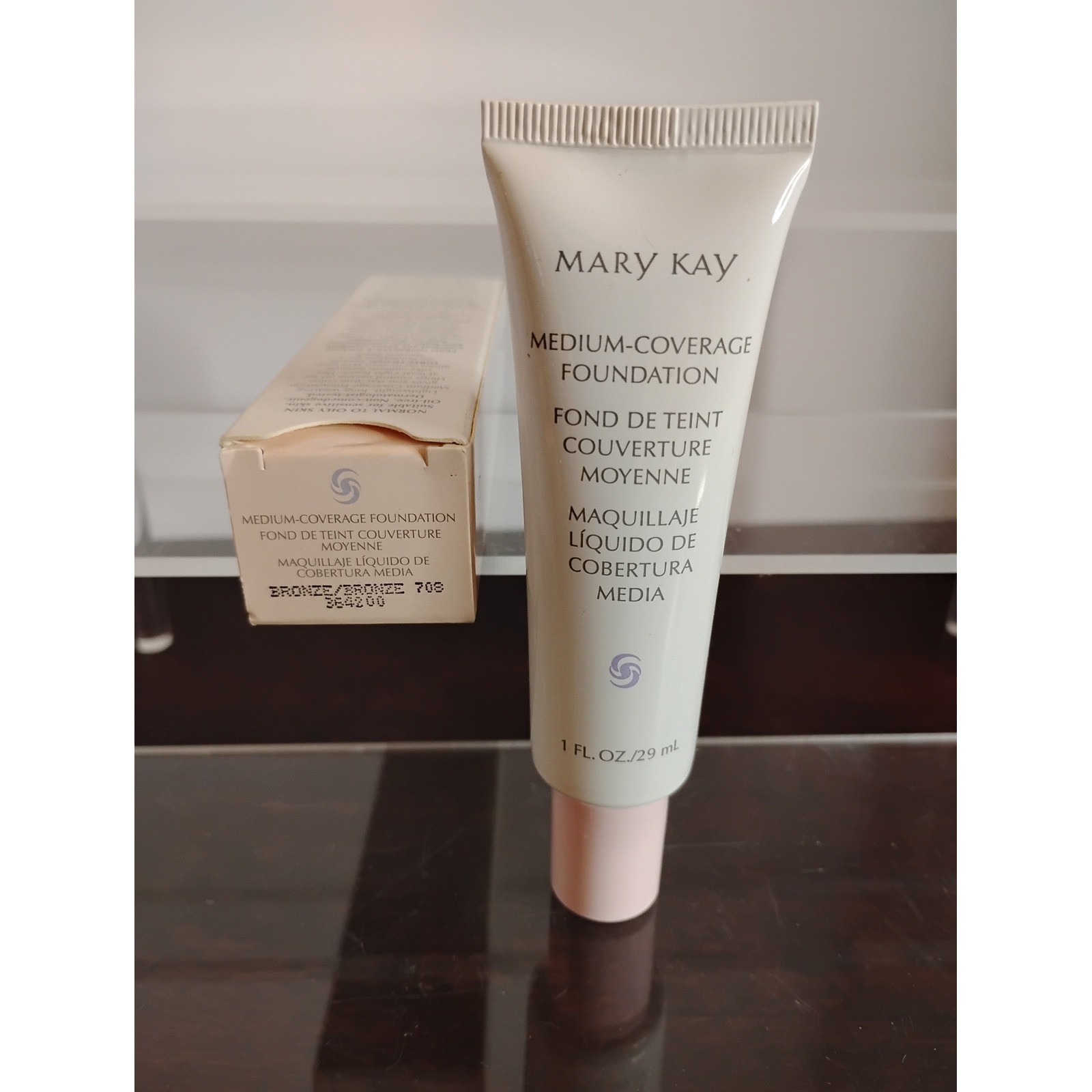 Mary Kay Medium Coverage Foundation Bronze 708 Normal to Oily Skin 1 fl oz NIB