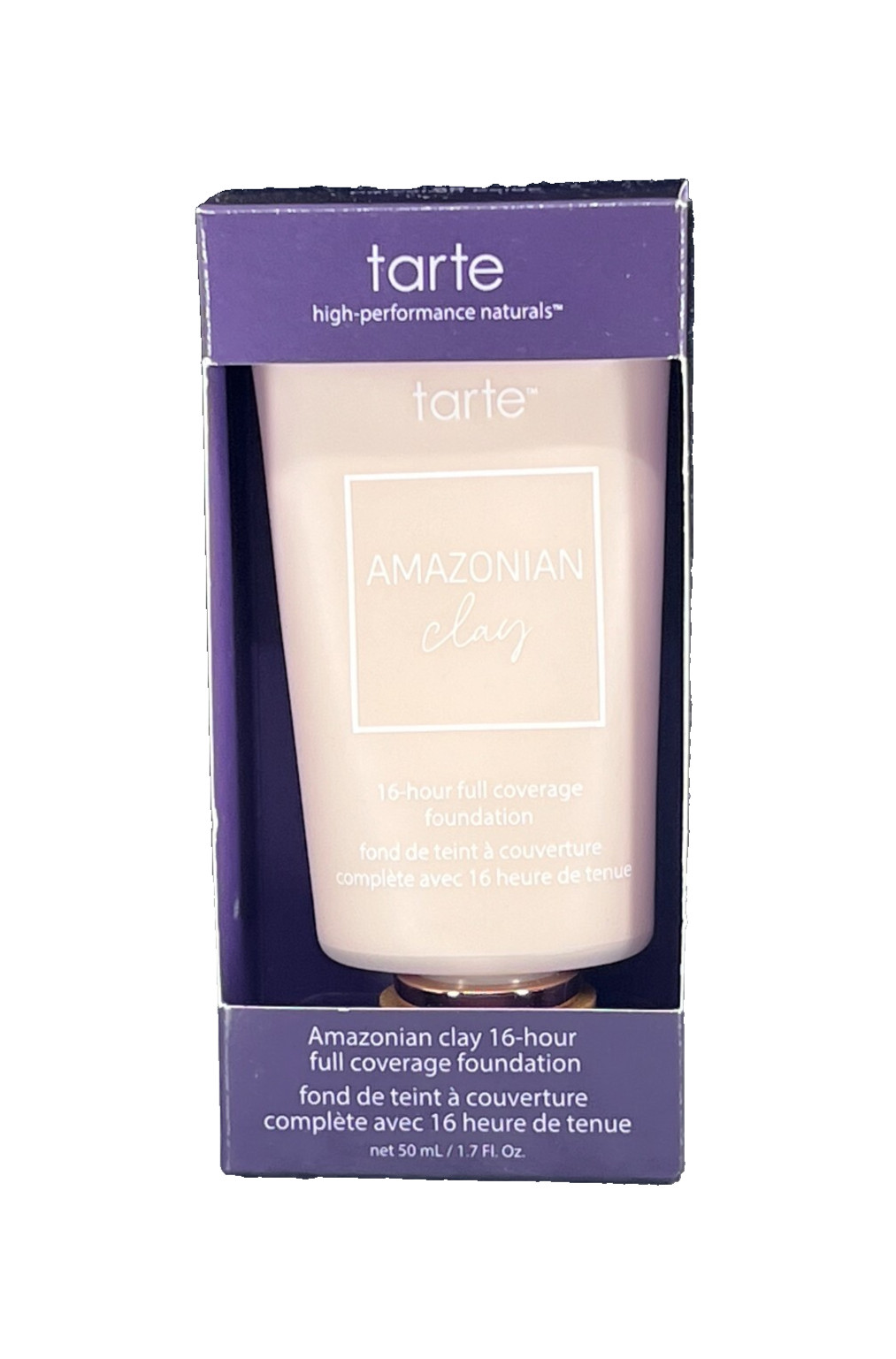 Tarte Clay 16 Hour Full Coverage Foundation 8B PORCELAIN BEIGE 50 ml NIB