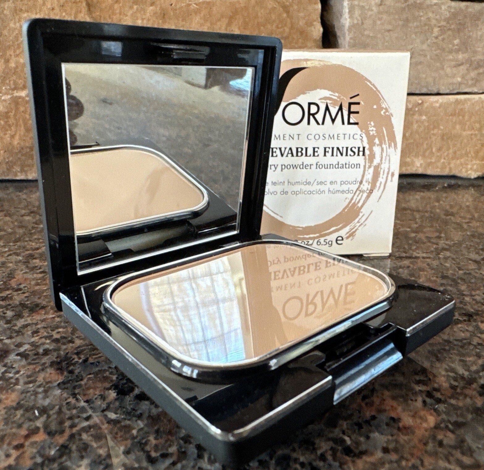 2X Sorme Believable Finish Wet/Dry Powder Foundation Rosy Beige 411 , 0.23 oz Ea