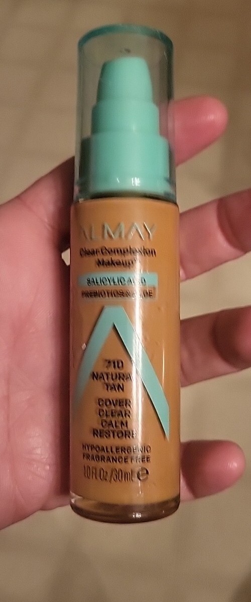 ALMAY Clear Complexion Makeup Salicylic Acid, Aloe, 710 Natural Tan.
