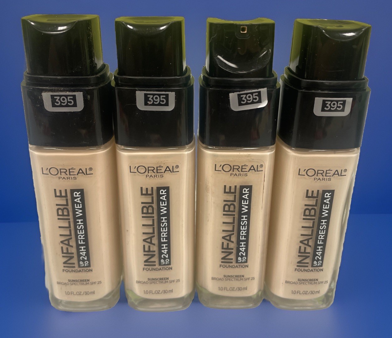LOREAL Infallible 24hr Fresh Wear Foundation 395 Rose Pearl 4 Bottles Read!!