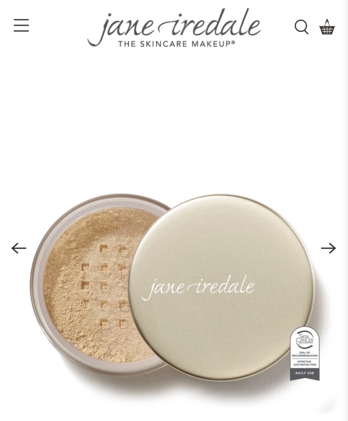 Jane Iredale Amazing Base Loose Mineral Powder SPF 20 WARM SILK Foundation