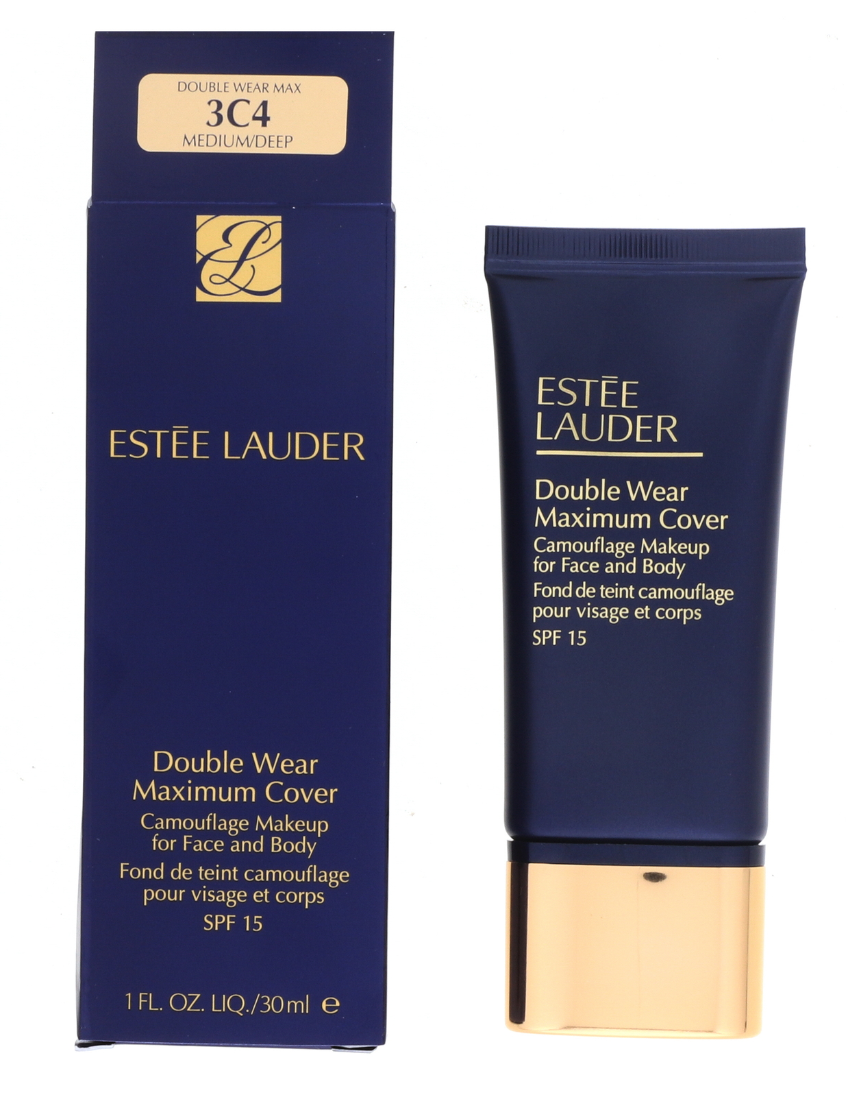 Estee Lauder Double Wear Max Cover Camouflage Makeup SPF15 3C4 Medium/Deep 1oz