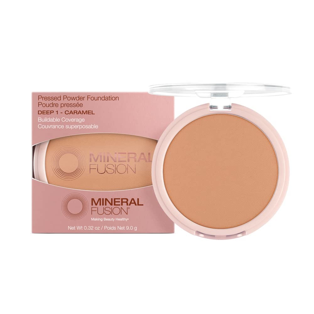 Mineral Fusion Pressed Powder Foundation 0.32 Oz Natural Glowing Skin Makeup
